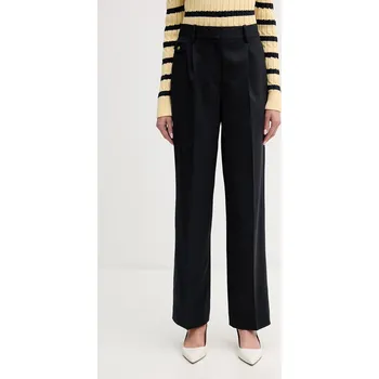 Dámské kalhoty Kalhoty s příměsí vlny Tommy Hilfiger WW0WW48799 námořnická modř 59X, vel. 38