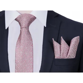 GREG široká kravata růžová