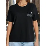 Sinsay - Bavlněné tričko s nápisem - černá - 756BB-99X - 756BB-99X-XL