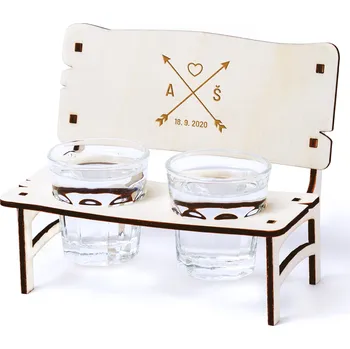 Svatební dekorace Lavička na panáky šípy