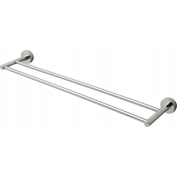 Věšák BALNEO Dvojitý koupelnový věšák na ručníky QUBE CHROM NEREZOVÁ OCEL