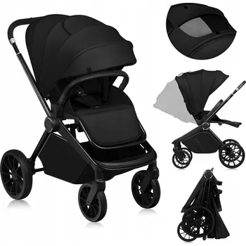 Kočárek Sportovní kočárek Lionelo Mika Plus Black Onyx