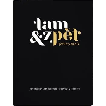 Zápisník Tam & zpět Pětiletý deník - velký, černý Kniha