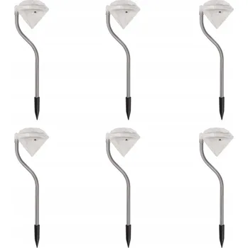 Venkovní osvětlení Solární LED zahradní lampy, sada 6 ks, 9x7,8x29,5 cm