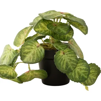 umělá květina UMĚLÝ KVĚT BEGONIE ZÁVĚSNÁ v květináči, dekorace, dárek 17 cm