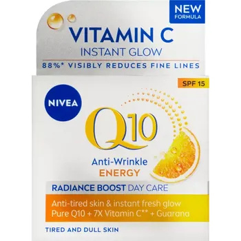 Kosmetika Nivea Q10 Anti-Wrinkle Energy energizující denní krém proti vráskám SPF15 50 ml
