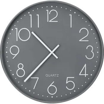 Hodiny Home Styling Collection Nástěnné hodiny s výrazným ciferníkem, průměr 50 cm, šedé