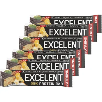 Nutrend EXCELENT protein bar, 6 x 85 g, vanilka s ananasem