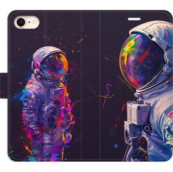 Pouzdro na mobilní telefon iSaprio Flip pouzdro Neon Astronaut 02 pro iPhone 7/8/SE 2020