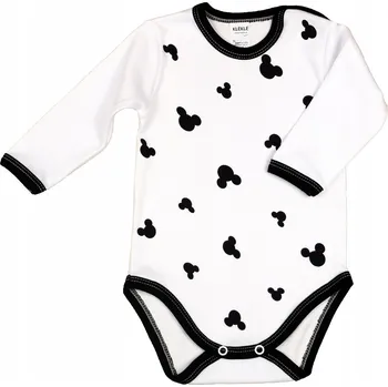 Kojenecký body Pro miminka body, DLOUHÝ RUKÁV Mouse BÍLÉ velikost 68 KLEKLE