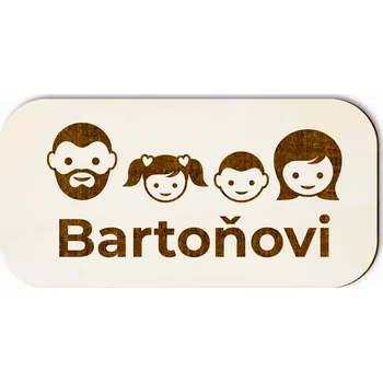 Jmenovka na dveře s obličeji