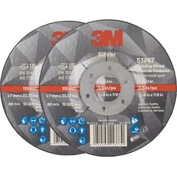 Brusný kotouč 3M Silver Brusný kotouč, T27, rozměr 115 × 7 mm, 2 ks, 51747