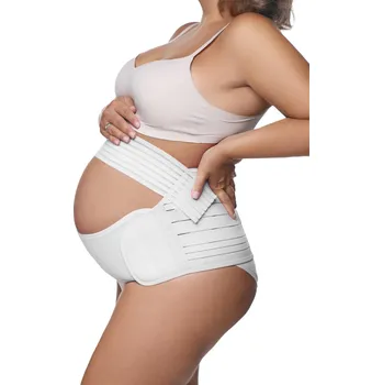 Těhotenské spodní prádlo SNUG BUN Těhotenský podpůrný pás 5 v 1, Bílá M