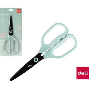 Kancelářské nůžky DELI Linfini nerezové 17.5 cm, zelené