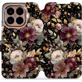 Mobiwear Flip pouzdro pro Xiaomi 15T Pro zlatavé kvítky