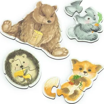 Dětské zboží Ulanik Dřevěné puzzle Lesní zviřata