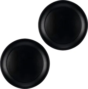 Talíř GODAN Plastový talíř černý 21 cm, 2 ks