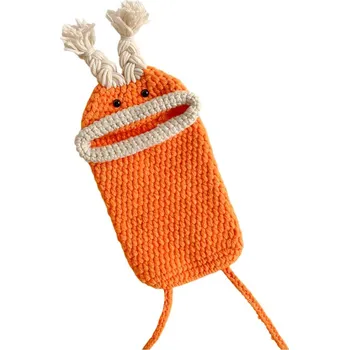 Kabelka ANNAM Háčkovaná taška oranžová