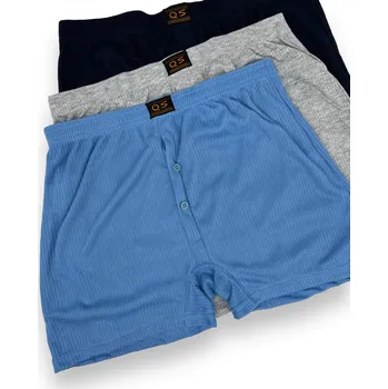 Boxerky QS Pánské nadměrné bavlněné boxerky balení po 3 kusech 01 Barva: Černá, Velikost: 6XL