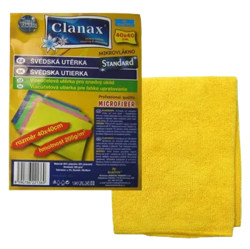 Prachovka Švédská utěrka Clanax 40x40cm 205g/m2 žlutá