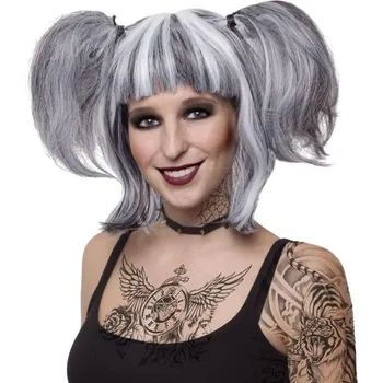 Karnevalová paruka FUNNY FASHION Paruka Gotik manga černobílá