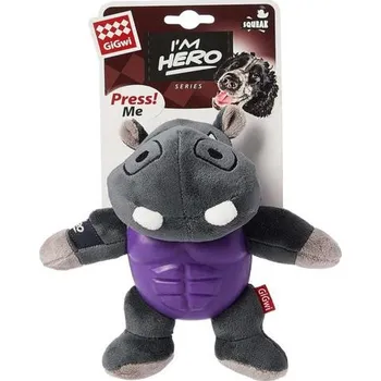 Hračka pro psa GiGwi Plyšová obrněná hračka hroch