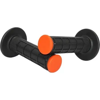 MOTION STUFF motokrosové rukojeti Advanced černé/oranžové (half-waffle)