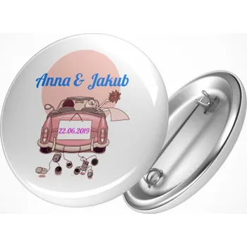 Svatební placka auto Průměr placky: 25 mm