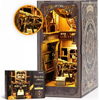 ostatní stavebnice MaHo MagicHolz DIY stavebnice knižního koutku Astronomické muzeum 204 dílků