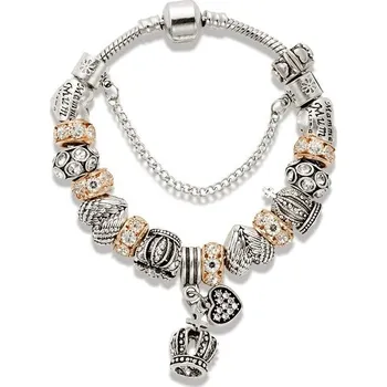 Náramek Silver Star Ronin dámský náramek Korunka, zlatý 20 cm