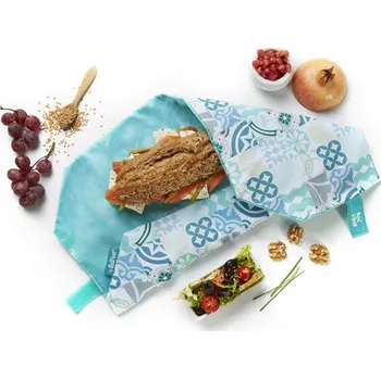 Svačinový box Roll´eat Boc'n'Roll obal na svačinu - Patchwork Green