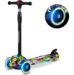 Ricokids Dětská tříkolová koloběžka Piko LED Graffiti žlutá