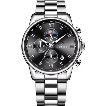 Hodinky LIGE Steel Renger, černé