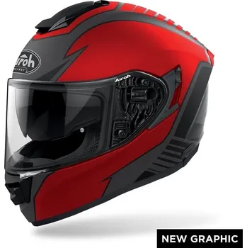 Helma na motorku AIROH ST.501 TYPE ST5T55 - červená integrální moto helma , S