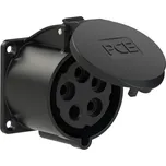 PC Electric 325-7 Zásuvka vestavná 5-pólová, 32A / 500V, 7h, IP44, příruba 70x70mm, přímá