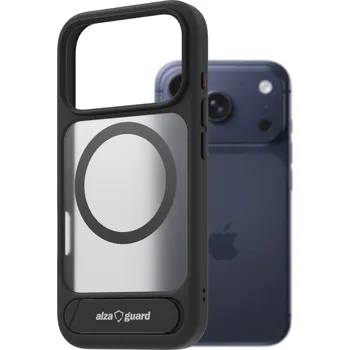 Pouzdro na mobilní telefon AlzaGuard Matte Case with Stand Compatible with MagSafe for iPhone 17 Pro černý
