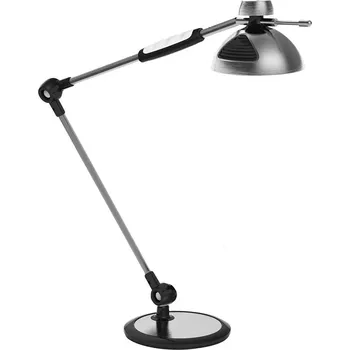 Žárovka Luxera Prezent Amsterdam LED 3CCT, stolní stmívatelná dotyková flexibilní lampa, stříbrná