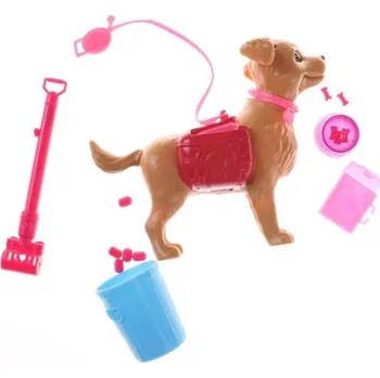 Doplněk pro panenku Pejsek pro panenku s příslušenstvím