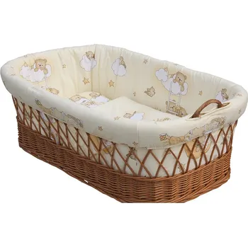 košík pro miminko Scarlett Proutěný košík na miminko Mráček Béžová