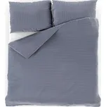 Kvalitex Saténové povlečení s proužkem 200 × 240, 2 × 70 × 90 cm tmavě šedé