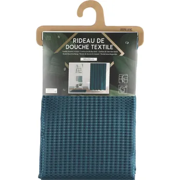 Sprchový závěs DOCHTMANN Sprchový závěs textilní 180 × 200 cm modrý vzor