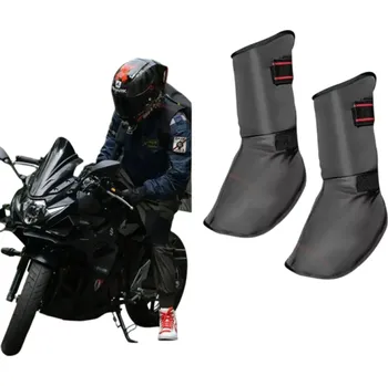 Motocyklový chránič kolene a holeně Větruodolný chránič kotníků tmavě šedý Ochrana kotníku pro jízdu na motorce Univerzální velikost