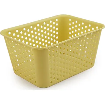 Organizér oblečení Plastový košík 15x20 cm - 2 designy Varianta: 5 žlutá světlá, Balení: 1 ks