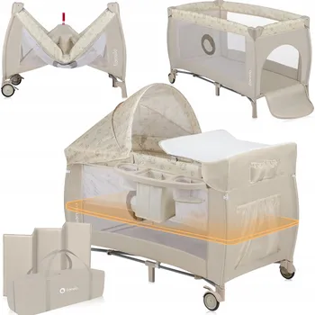Dětská postýlka Cestovní postýlka ohrádka Lionelo LO-SVEN PLUS BEIGE LATTE