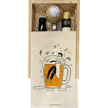 BOHEMIA GIFTS Dárková dřevěná bedna - pro Pivaře