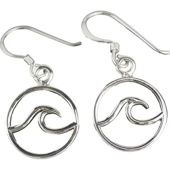 Náušnice Oriental stříbrné visací náušnice, Vlnka, 20 mm