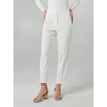 Dámské kalhoty Sinsay - Cigaretové kalhoty s příměsí viskózy - bílá - 948GZ-00X - 948GZ-00X-M