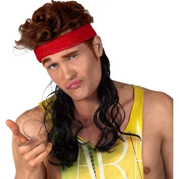 Karnevalová paruka Boland Vlasy s čelenkou černé dlouhé