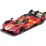 Bburago - RACING, Ferrari 499P - 24H Le Mans Champion 2024 v dekorativním boxu, 1:18