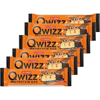 Nutrend QWIZZ Protein Bar, 6 x 60 g, arašídové máslo